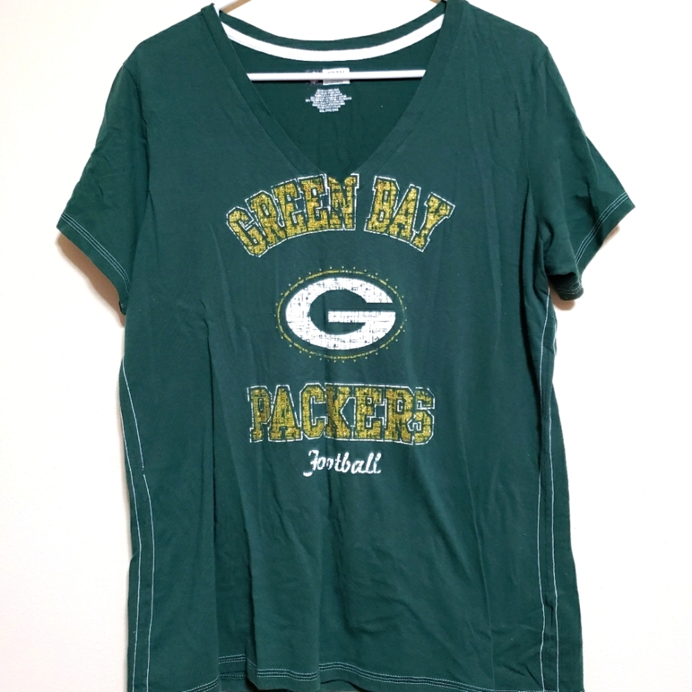 2XL V-neck Women's Green Bay Packers Tee